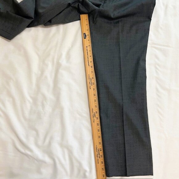 Louis Raphael Luxe Mens Dress Pants 35 30 Gray Slim Fit Woolblend - Picture 8 of 10